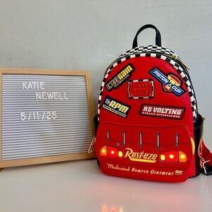 Loungefly Disney Pixar Cars Lightning McQueen Rust-eze Light-up Mini Backpack